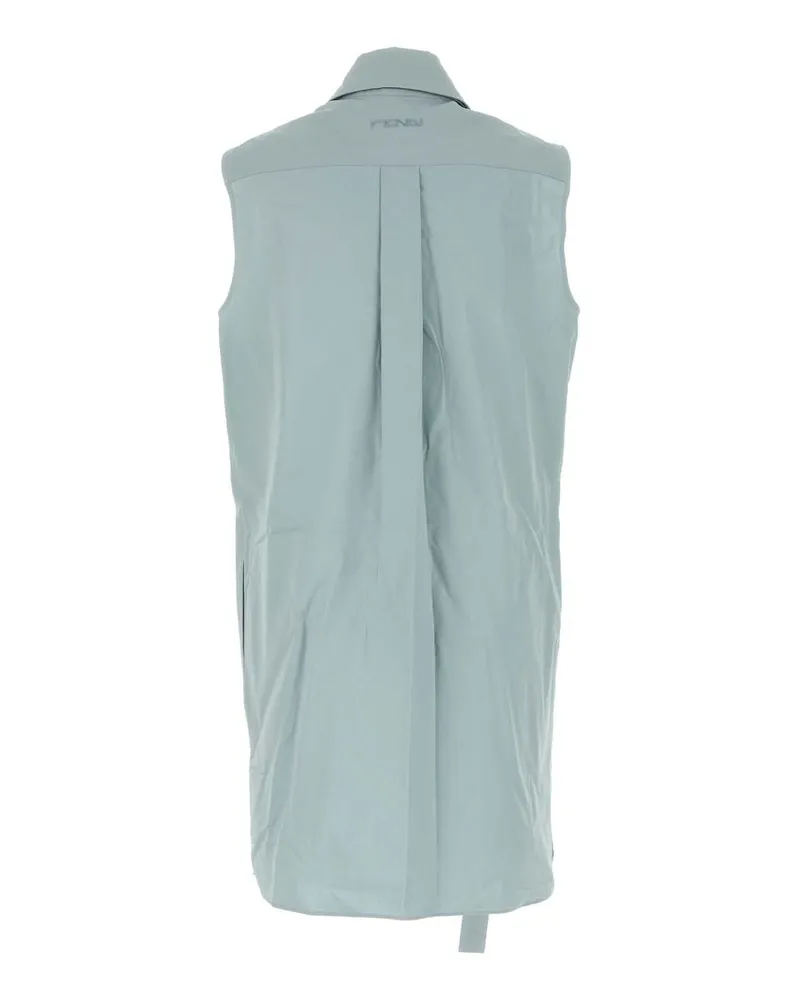 Fendi Women's Powder Blue Cotton Dress Paleblue Exterior: Abiti Blue