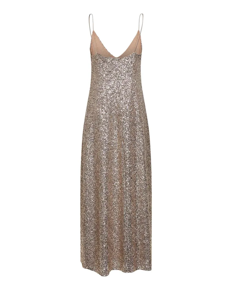 Blanca Women's Slip Dress Alytea Gold Sequin Polyester Gold