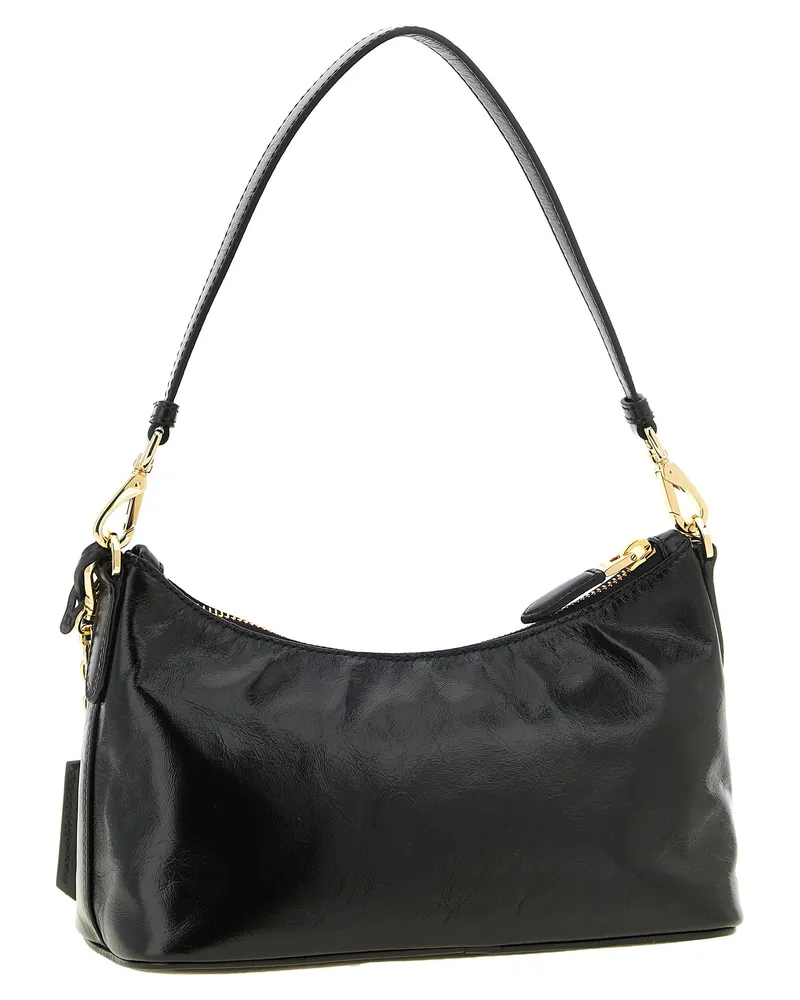 Prada Calfskin Leather Shoulder Bag — Black Black