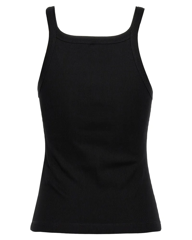 Fendi Logo-Embroidered Tank Top — Black Black