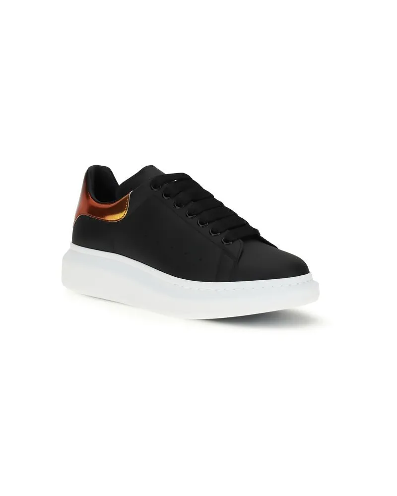 Alexander McQueen Men's Black Calf Leather Bos Taurus Platform Sneakers Black