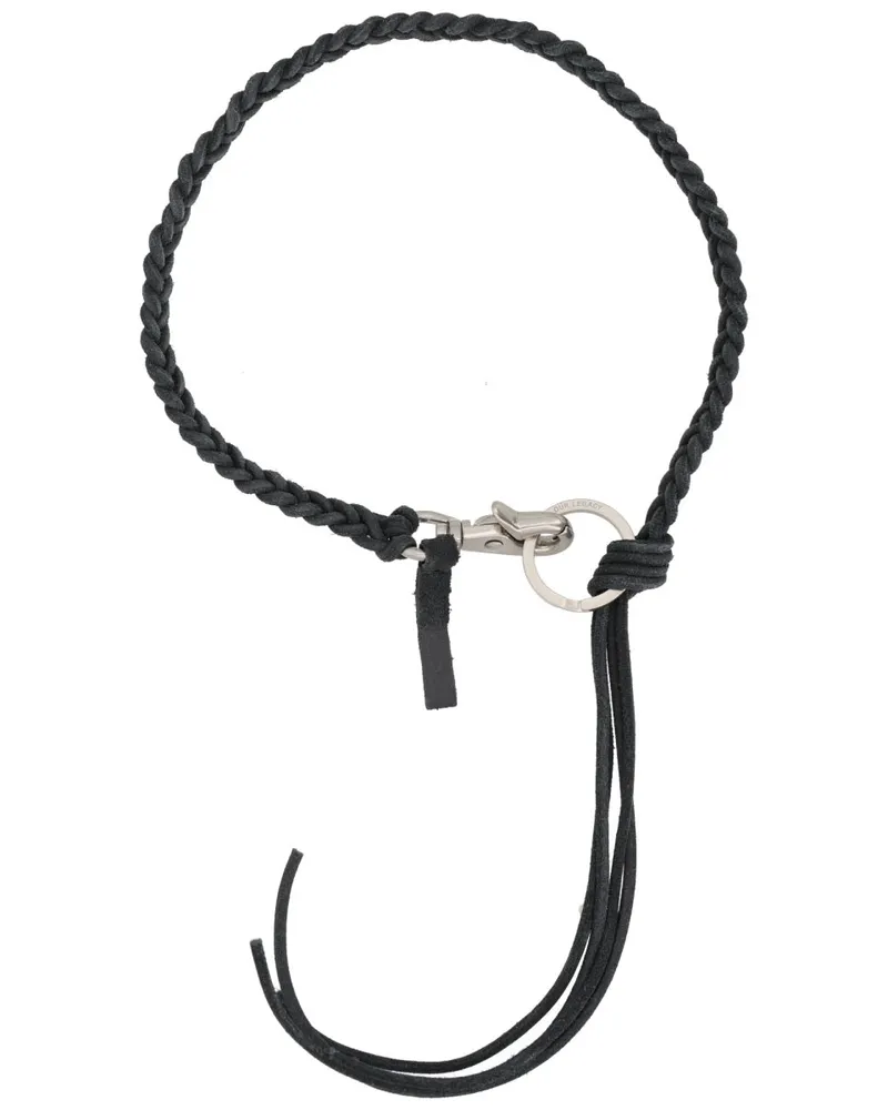 Our Legacy Braided Leather Necklace — Black Black