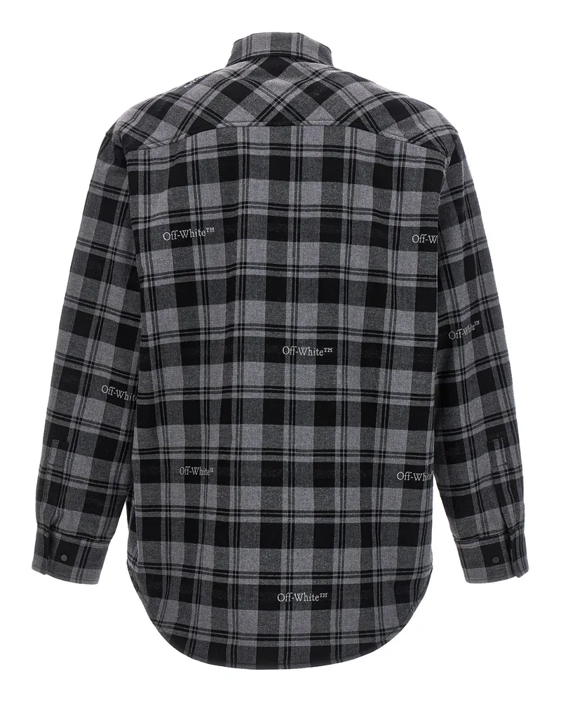 OFF-WHITE Men's Gray Cotton Shell Jacket Clothing Gray