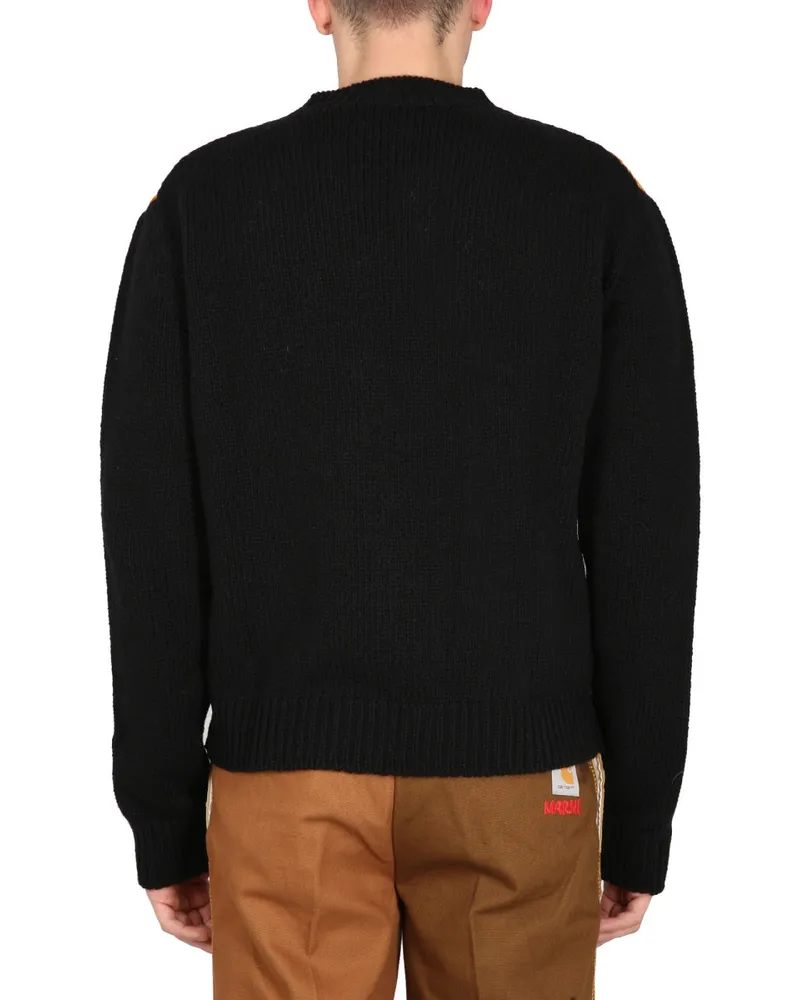 Marni Virgin Wool and Silk Sweater — Multicolor Multicolor