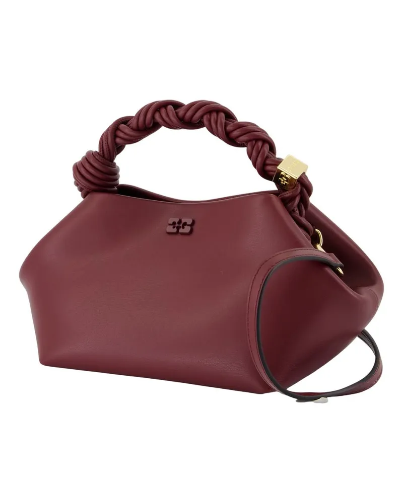 Ganni Women's Bou Small Crossbody -  Leather Burgundy Synthetic Bags Handbags-Purses Burgundy