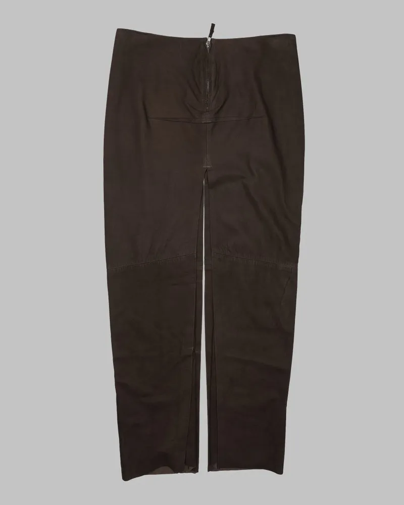 Rick Owens Sliced Skirt — Brown Brown