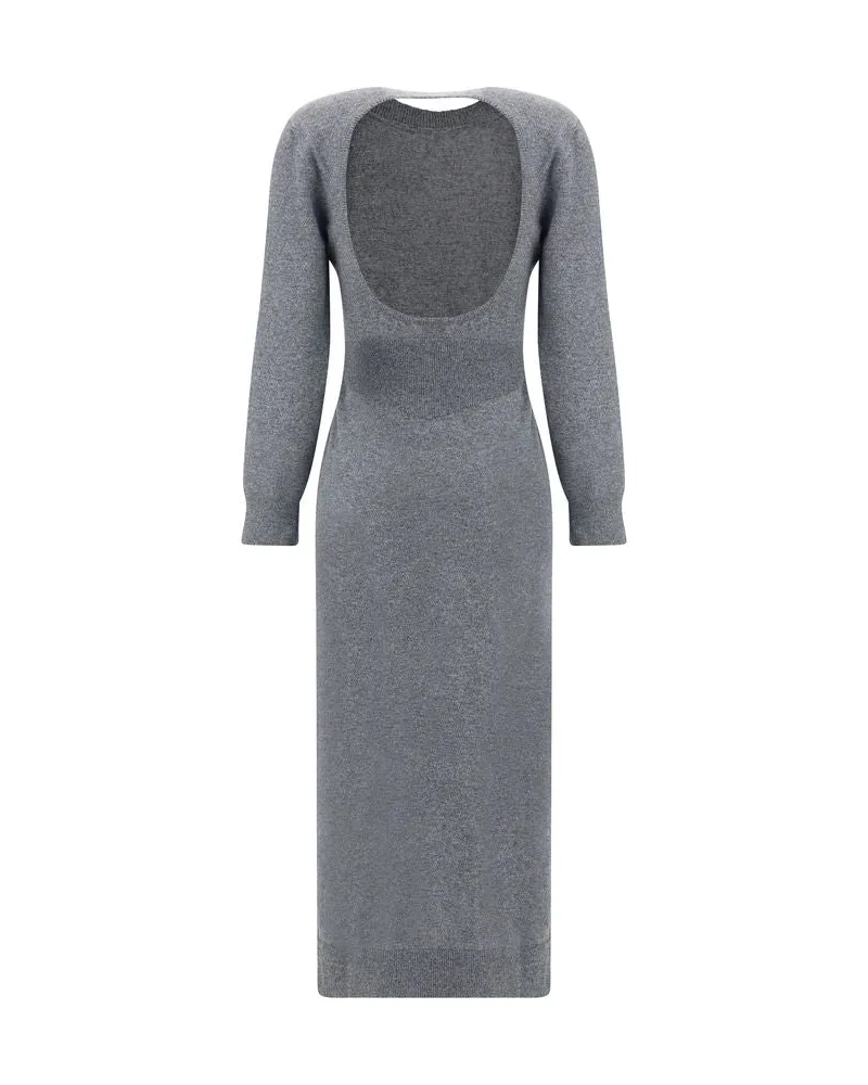Givenchy Women Gray Cashmere Casual Dress Gray