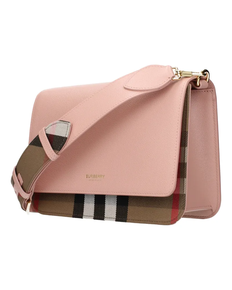 Burberry Leather Crossbody Bag — Pink Pink