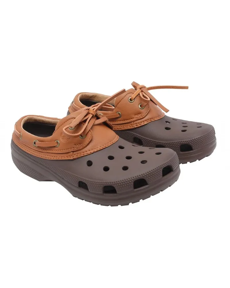 Crocs Men's Boat Shoe Coffee-Cognac Slippers Coffee/cognac Flat Brown