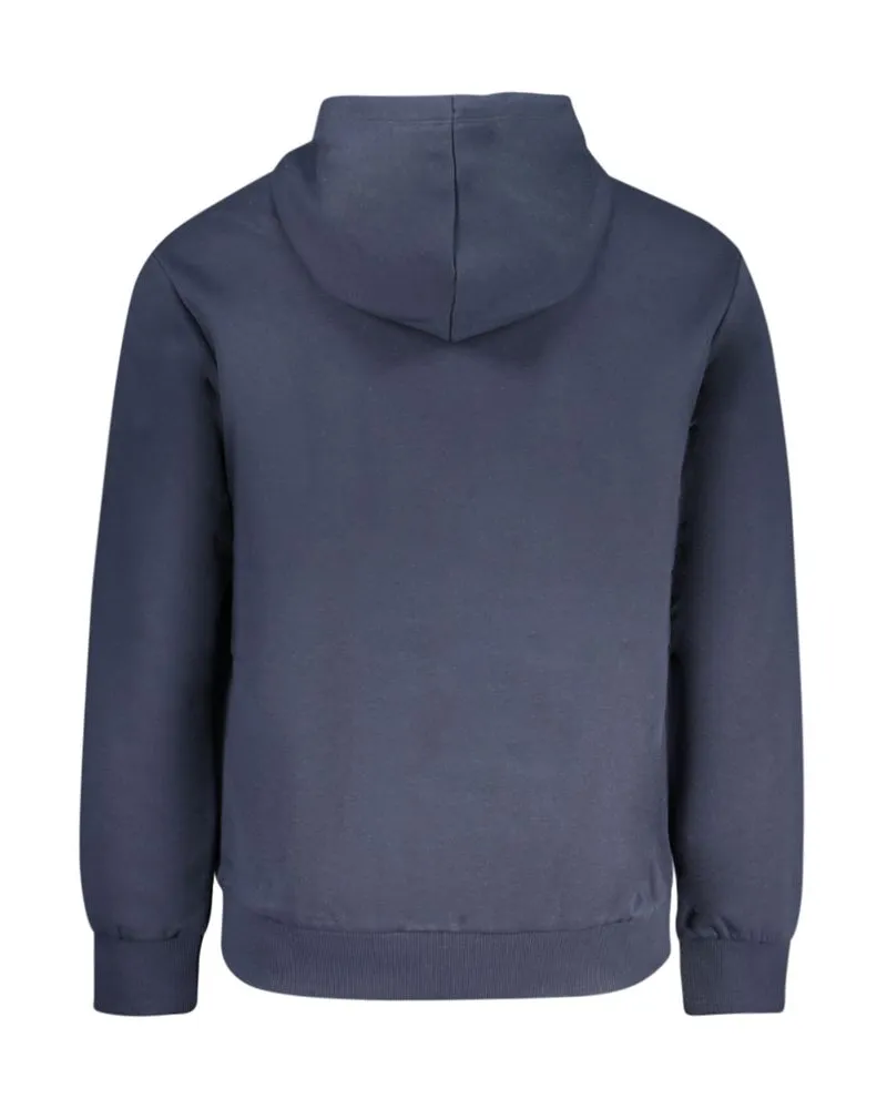 Timberland Logo-Embroidered Cotton Hoodie — Blue Blue