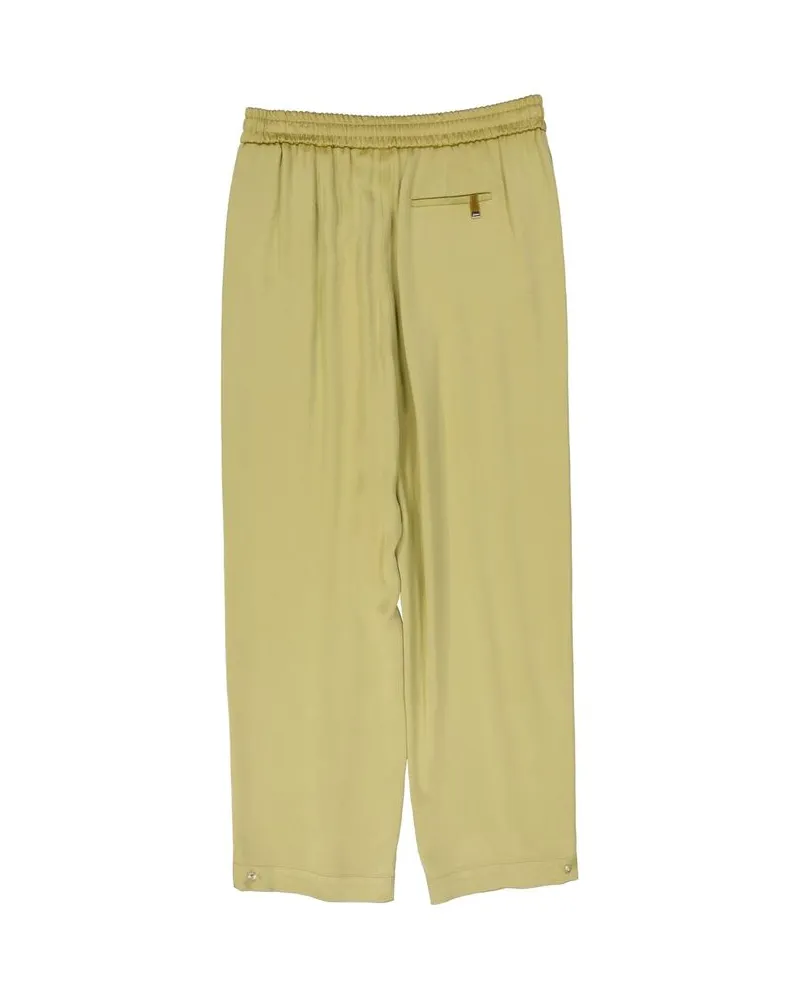 Herno Women's Bicolor Acetate Casual Pants Yellow