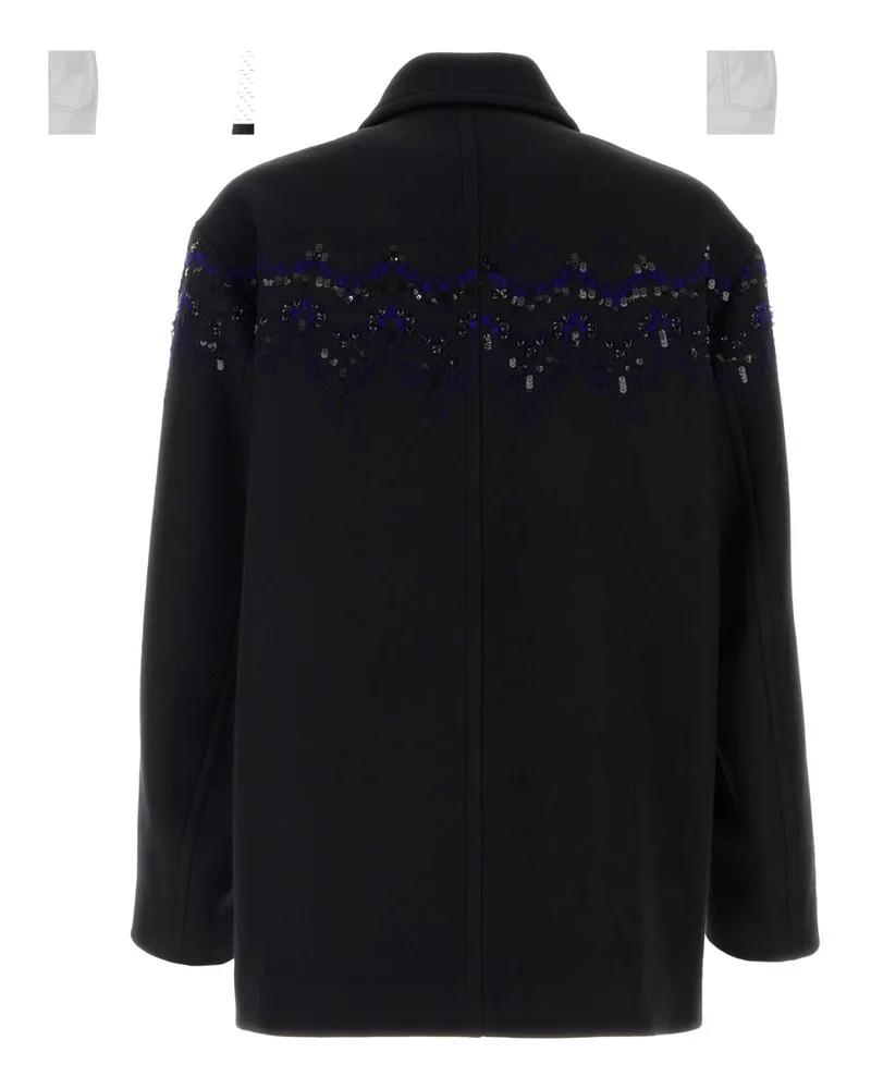 Dries van Noten Men Black Wool Blend Randale Coat Cappotti Black