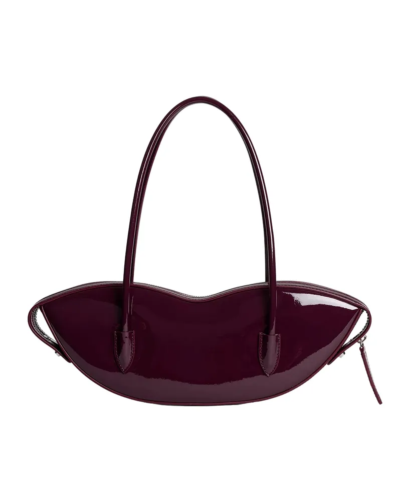 Fiorucci Women's Shoulder Bag Lips Red Vinyl Polyurethane Burgundy