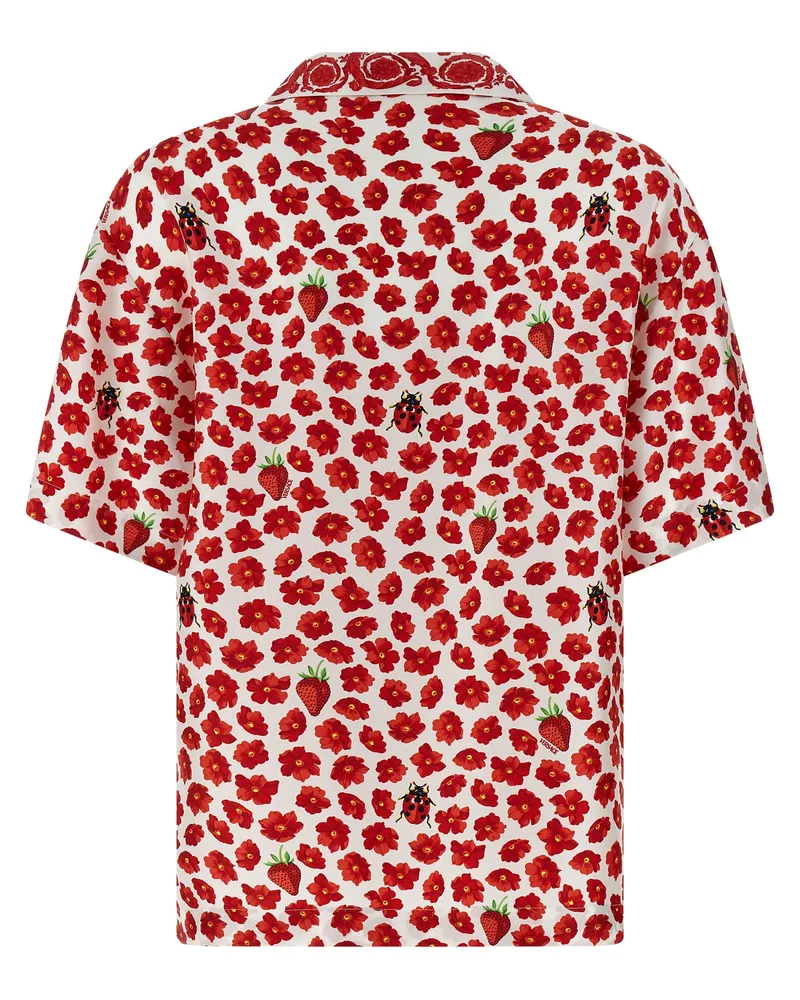 Versace Women's Multicolor Silk Blouse Red
