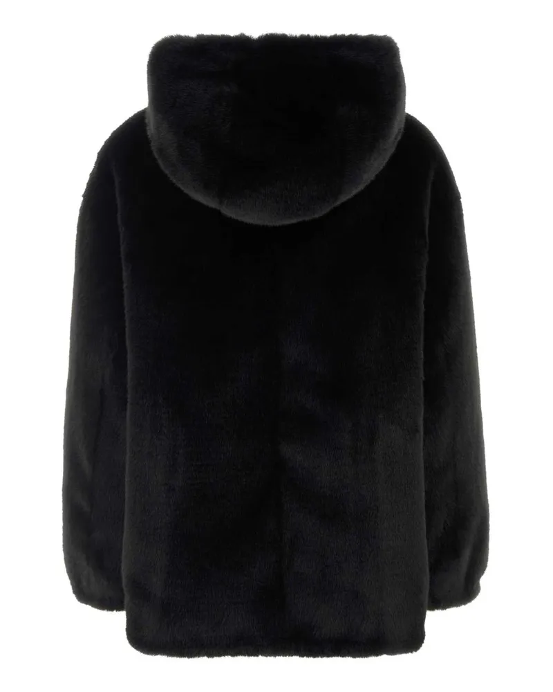 Prada Women's Black Eco Fur Reversible Jacket Nero Giubbini Black