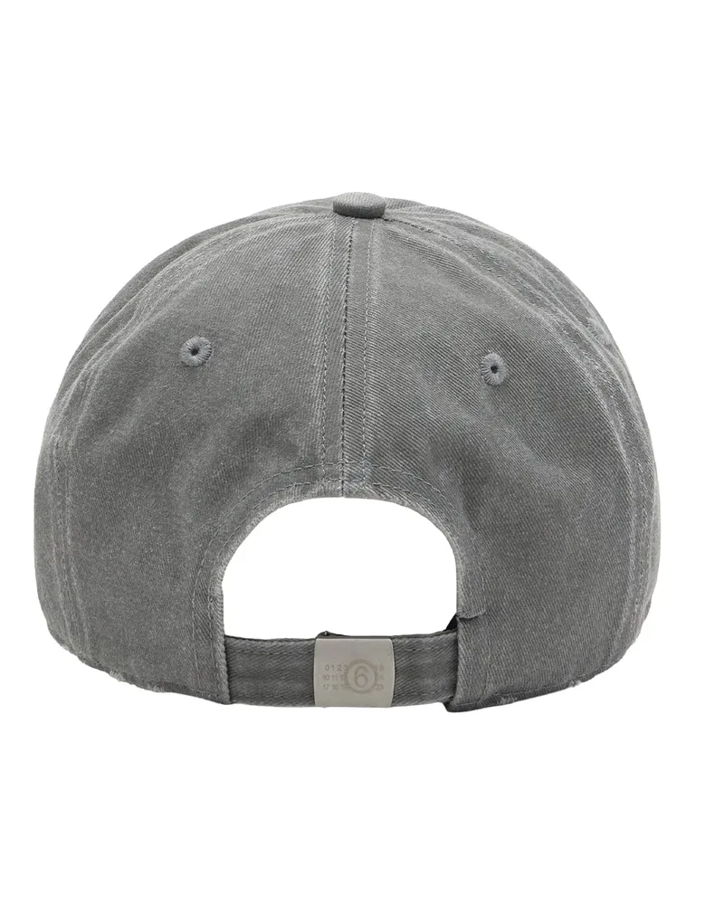 Maison Margiela Women's Washed Cotton Cap Grey Hat Gray