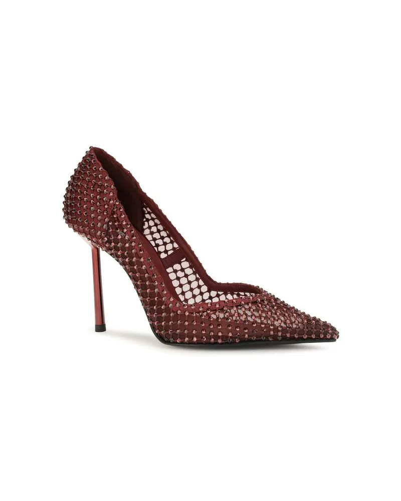Le Silla Women's Multicolor Crystals High Heel Pumps Burgundy