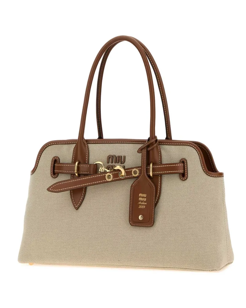 Miu Miu Aventure Shoulder Bag — Beige Beige