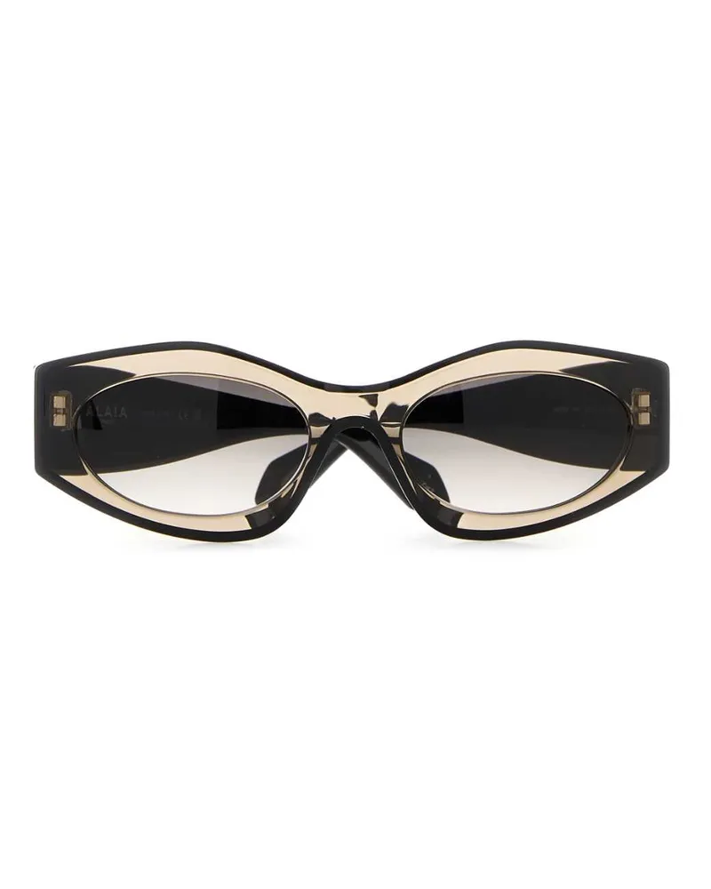 Alaïa Women's Black Acetate Sunglasses Brownblackgrey Exterior: Occhiali Da Sole Black