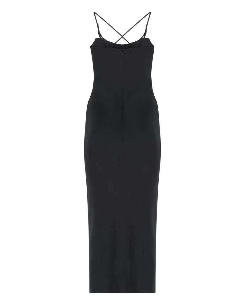 Thierry Mugler Women's Dress Stretch Viscose Black Black