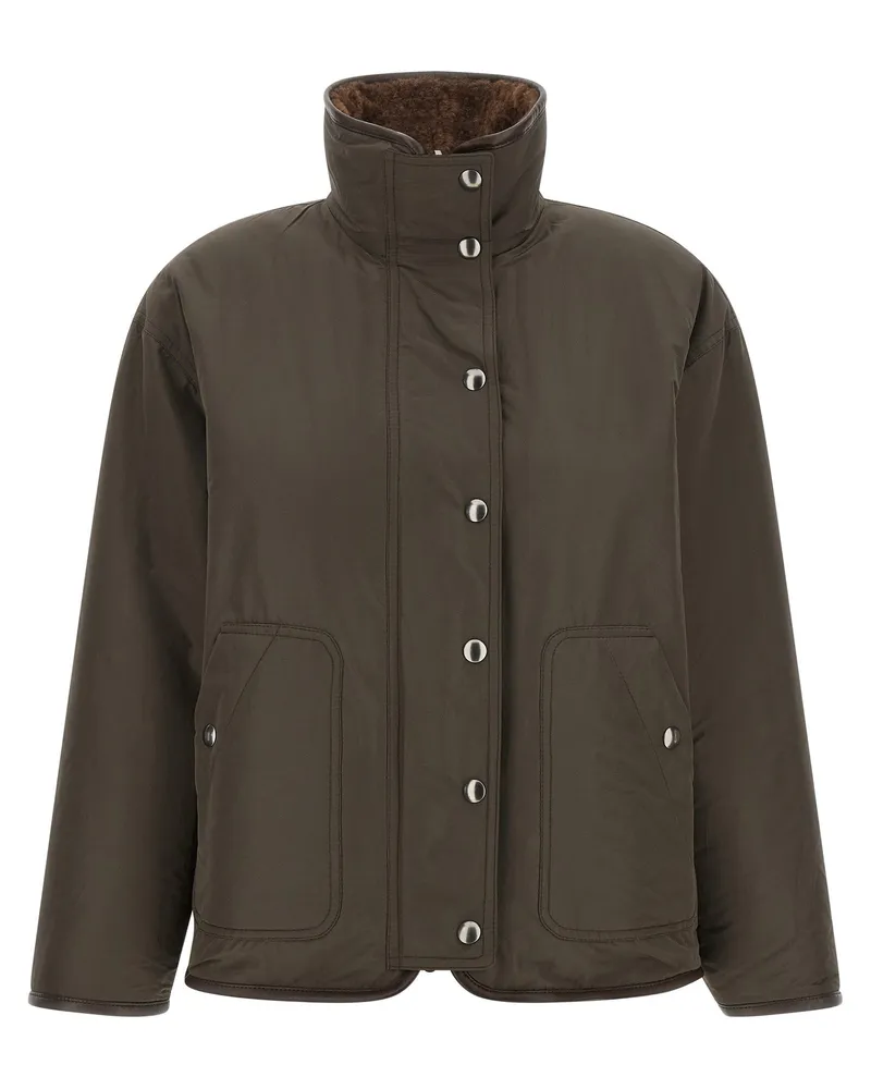 Brunello Cucinelli Reversible Shearling Coat — Brown Brown