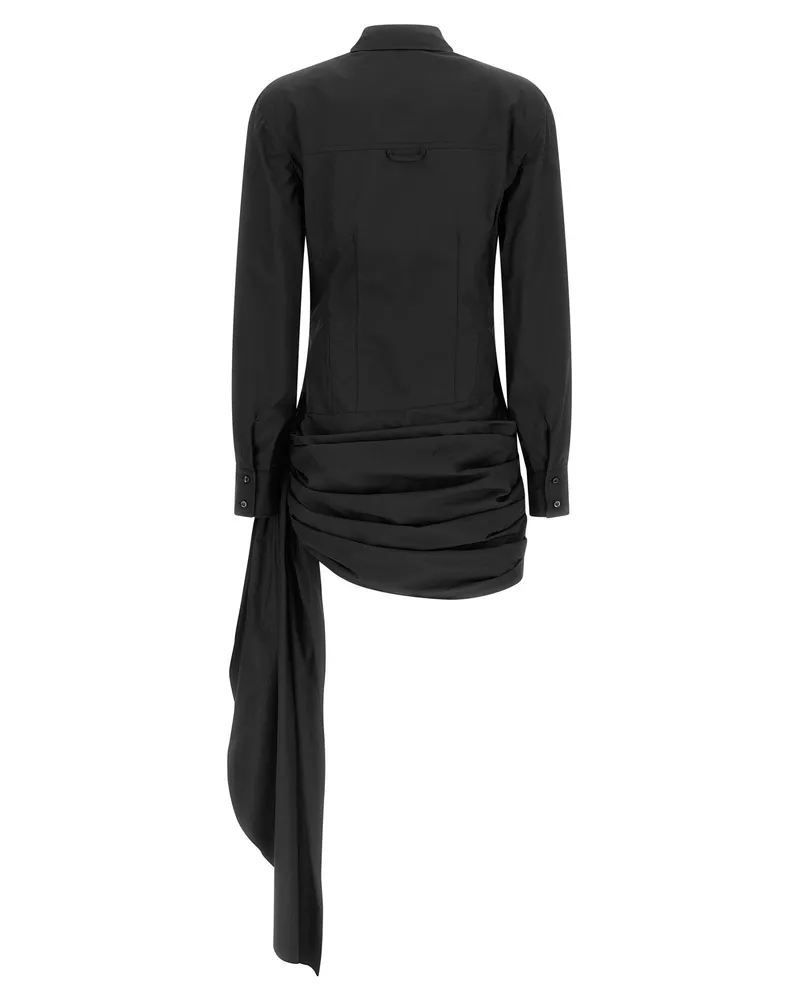 Giuseppe di Morabito Cotton Poplin Chemisier Dress — Black Black
