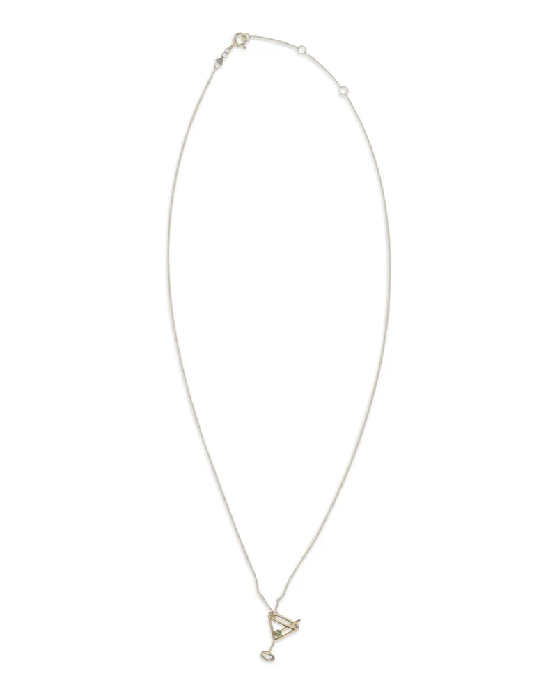 Aliita Women's Martini Esmeralda Necklace Yellow Gold Necklaces Yellow