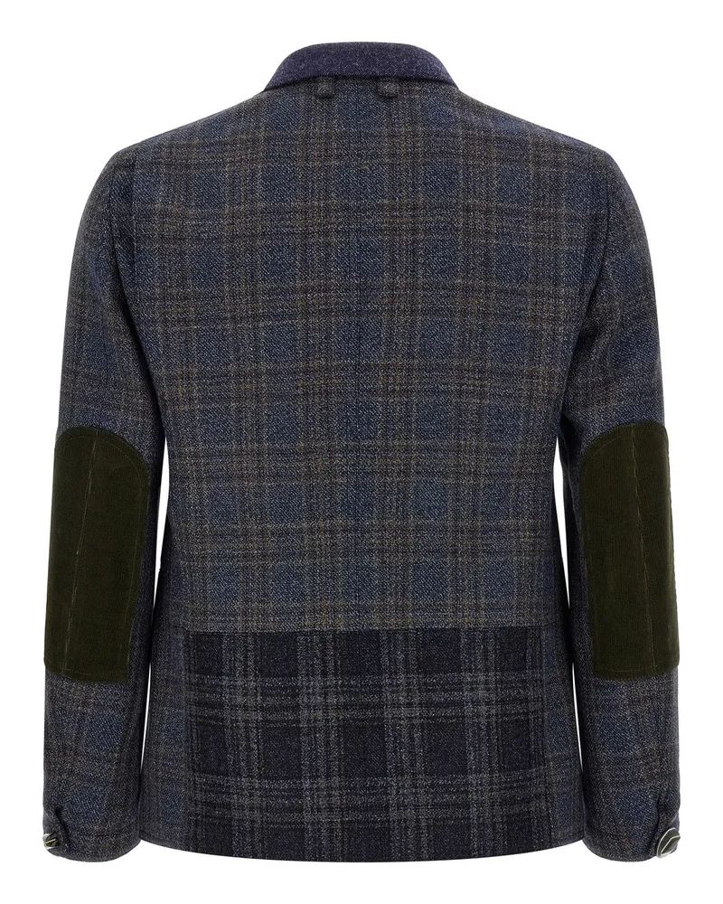 Junya Watanabe Patchwork Wool Blazer — Navy Navy