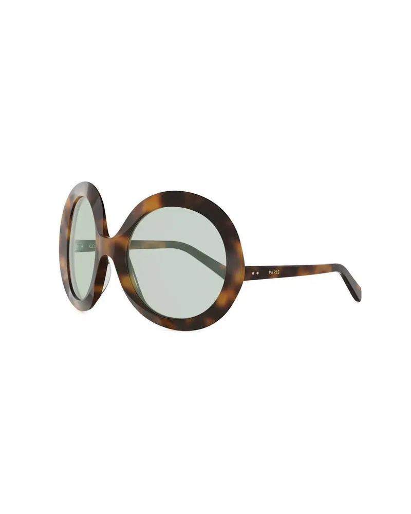 Celine 4S345CPLB19HD Round Tortoiseshell Sunglasses — Brown Brown