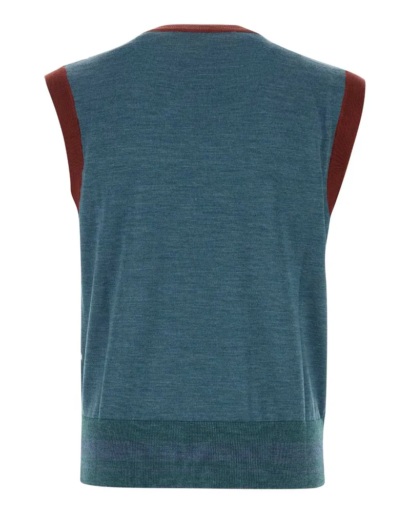 Vivienne Westwood Men's Vest Multicolor Wool Cotton Vests Multicolor