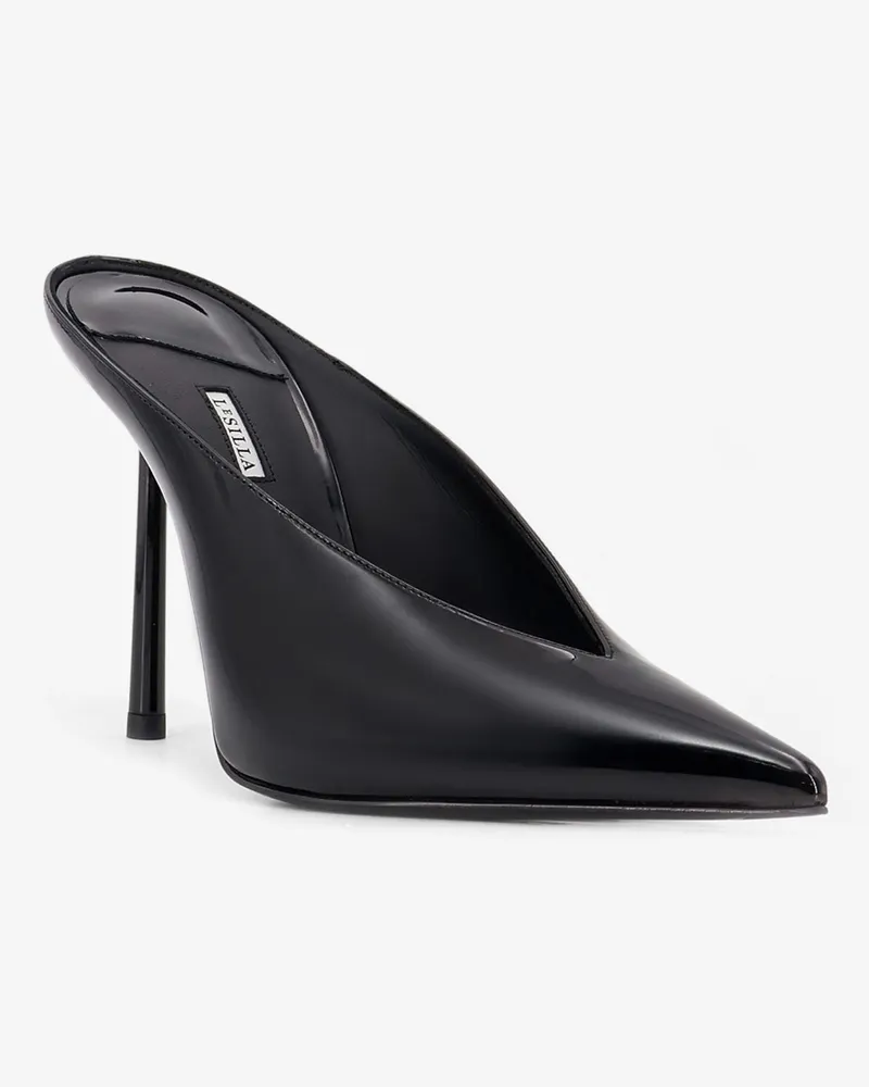 Le Silla Women's Sabot Clivage 100 Patent Leather Black Sandal Black