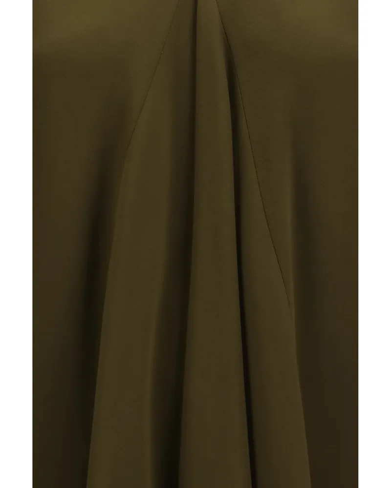 Loewe Stretch Viscose A-line Dress — Green Green