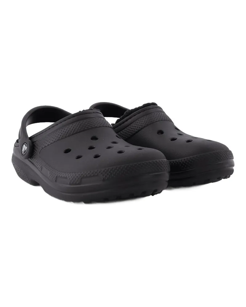 Crocs Women's Classic Lined Clog Black Synthetic Shoes Flat-shoes Black