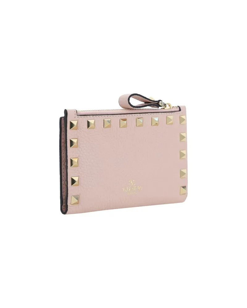 Valentino Garavani Women's Multicolor Calf Leather Bos Taurus Wallet Pink