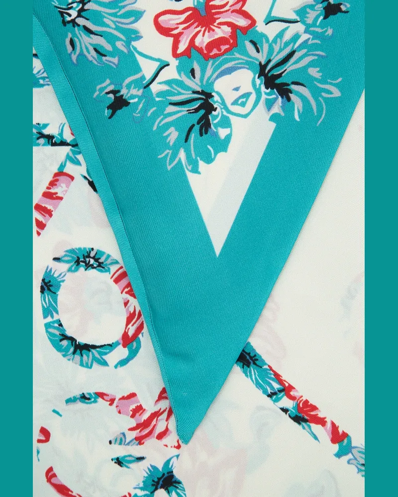 Pinko Women's Swing Triangolo Twill Stampa Ds3 Sciarpe E Foulard Scarfs Turquoise
