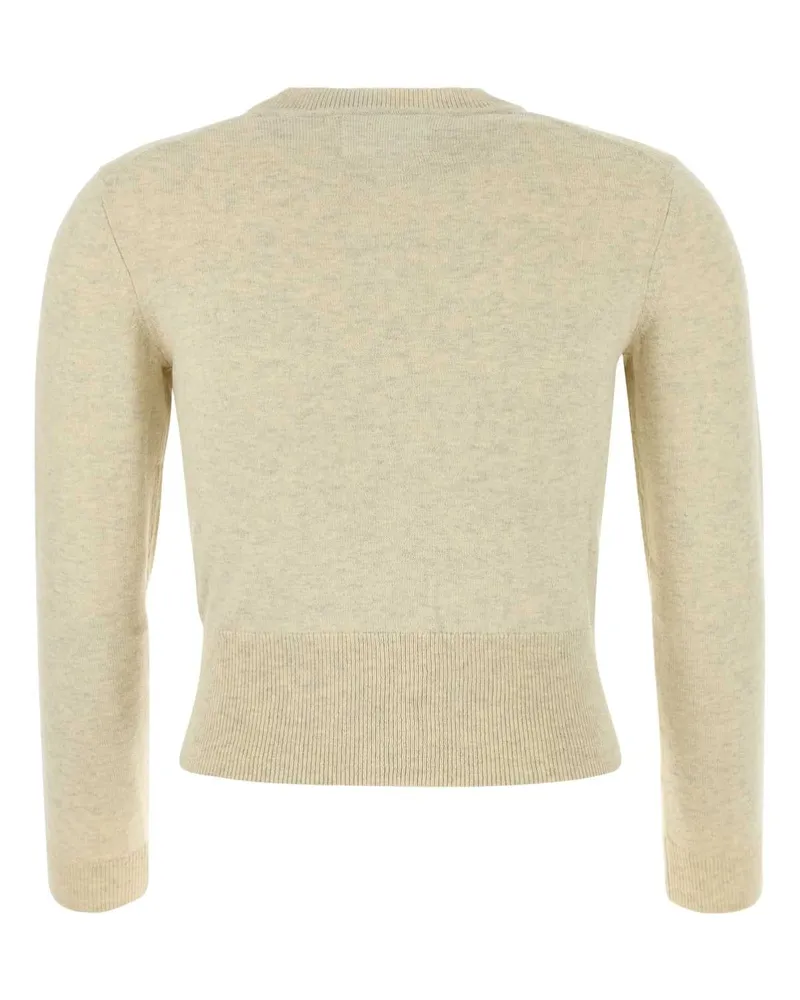 Étoile Isabel Marant Women's Cream Cotton Blend Newton Cardigan Lightgrey Exterior: Wool Maglieria Sweater Beige