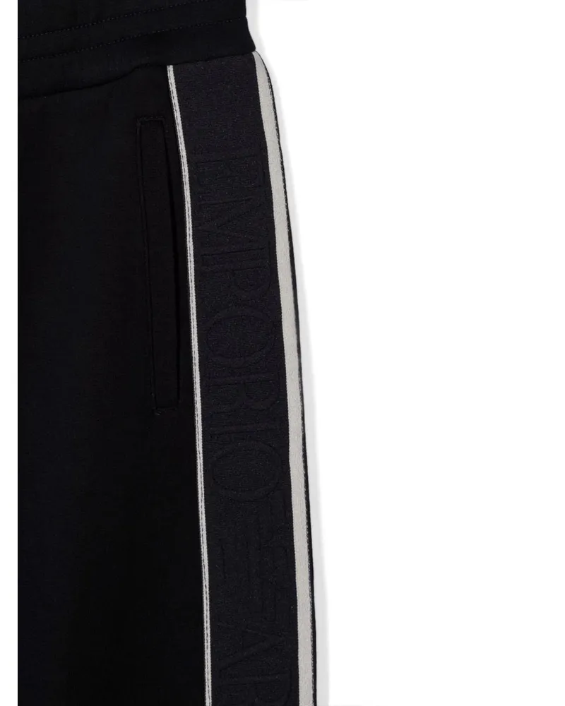 Emporio Armani Stretch Cotton Blend Trousers — Blue Blue