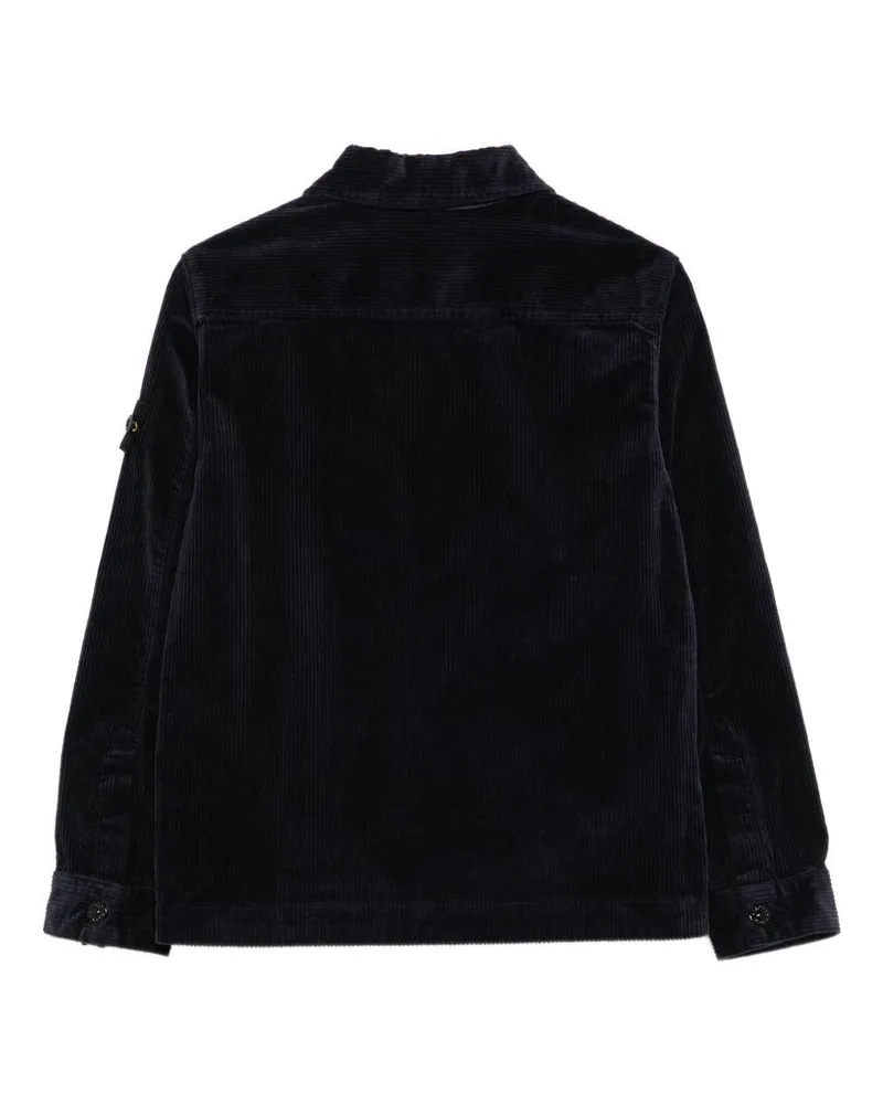 Stone Island Boys Jacket Navy Blue Cotton Navy