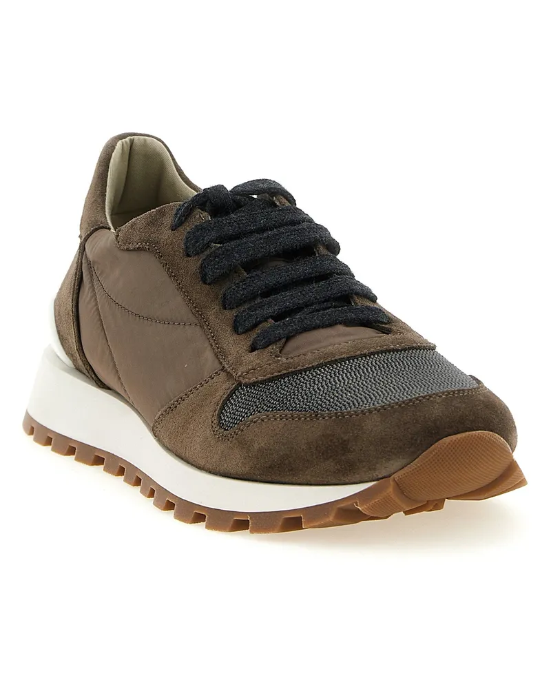 Brunello Cucinelli Active Sneaker — Taupe Taupe