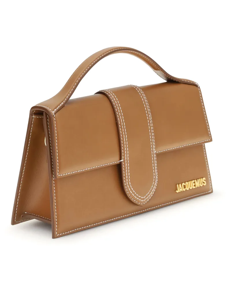 Jacquemus Women's Top-Handle Bag Light Brown 2 Calf Leather Bos Taurus Handbags Hand Brown