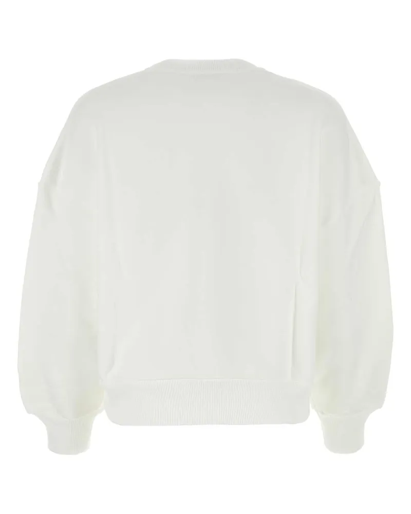 Alexander McQueen Women's White Cotton Sweatshirt Exterior: Felpe White