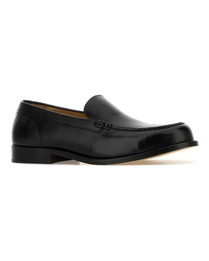 A.P.C. Men's Black Leather Loafers Noir Mocassini Black