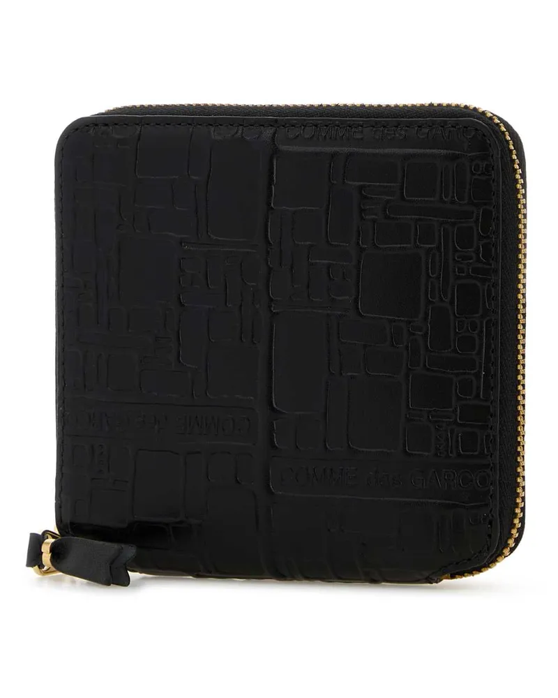 Comme des Garçons Unisex Black Leather Wallet Portafogli Black