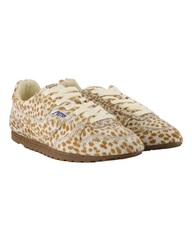 AUTRY Women's Windspin Sneakers -  Nylon Printed Shoes Beige