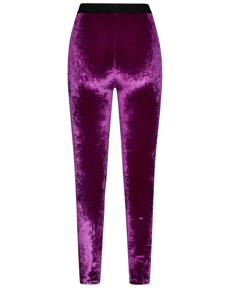 Tom Ford Women Leggings Violet Trousers Purple