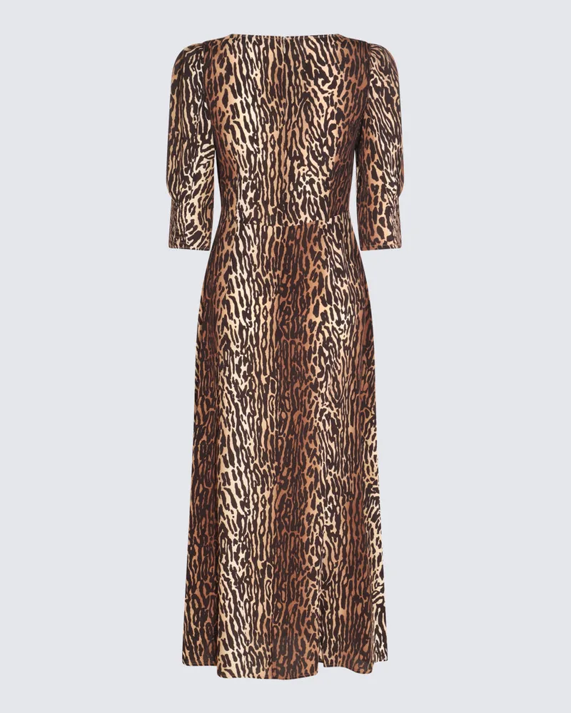 RIXO Women's Dresses Bohemia Leopard _vi Brown