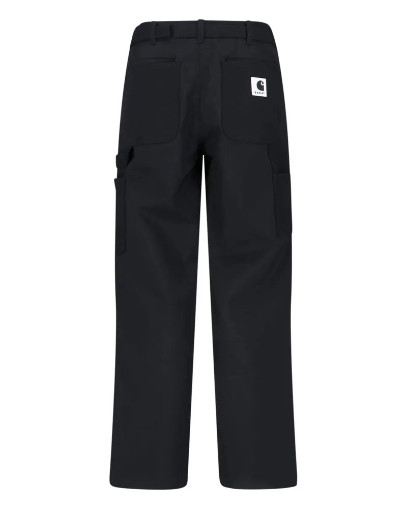 Sacai Men's Trousers Black Polyester Black