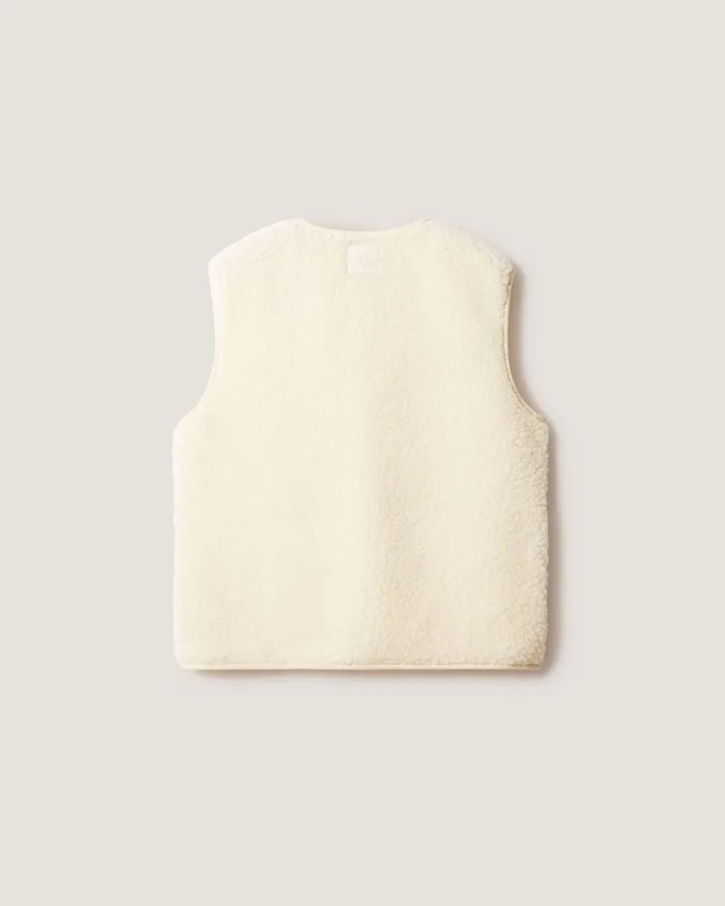 Kitsuné Vest — Beige Beige