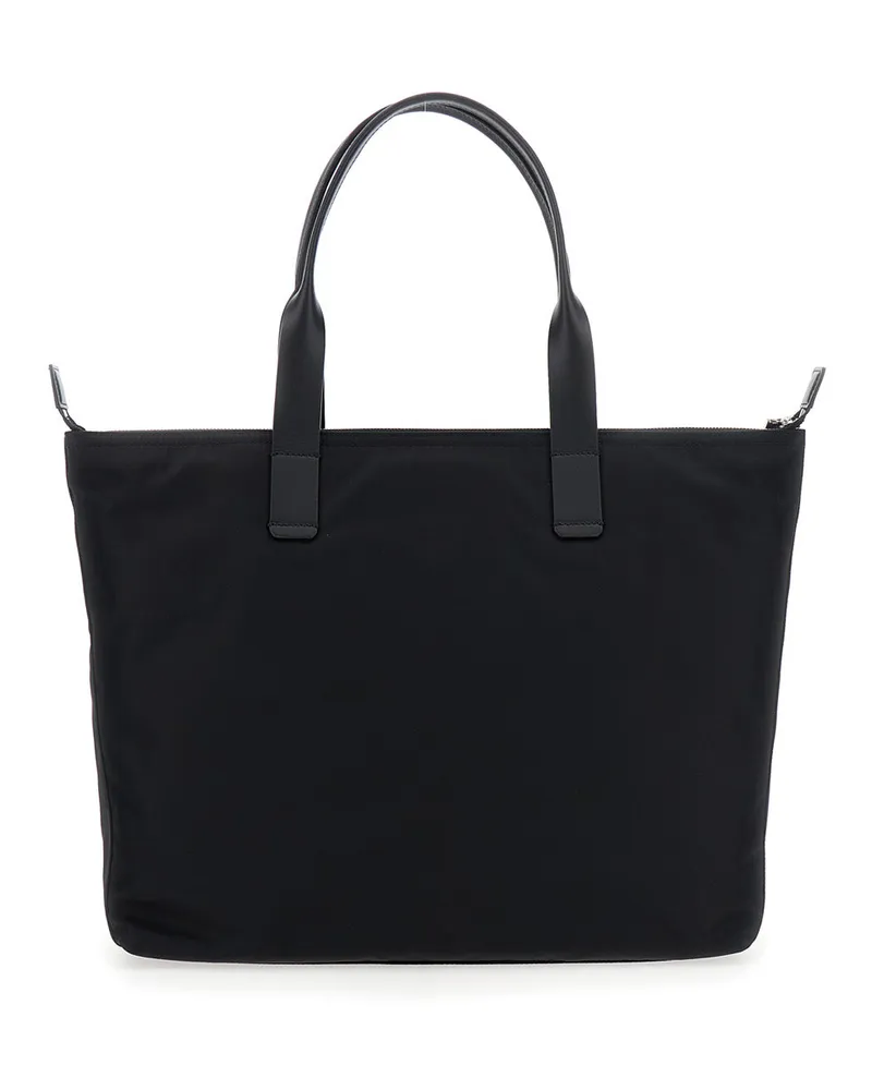 Dolce & Gabbana Men's Black Tote Bag With Handles And Logo Polyamide Black