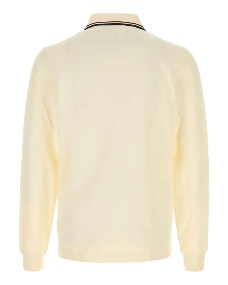Fred Perry Men's Ivory Piquet Polo Shirt Ecrbrndyngreen Exterior: Cotton Camicie Beige